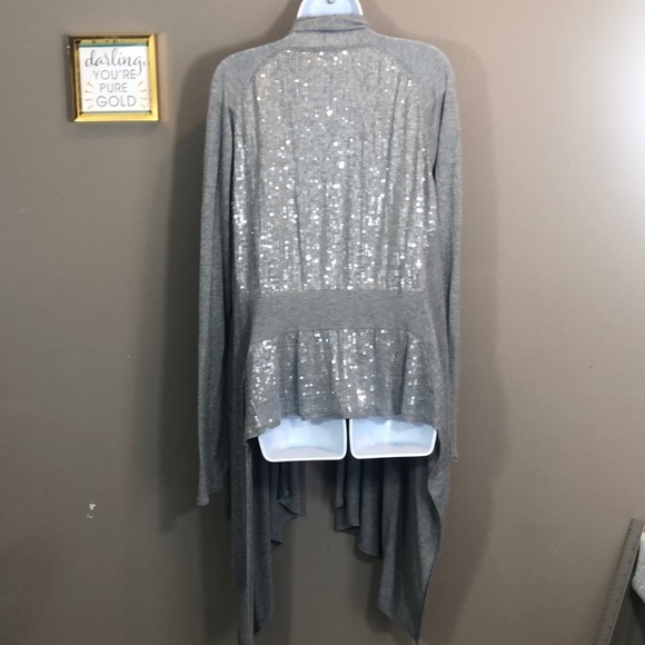 Ted Baker London Water Fall Sequin Back Cardigan Medium - Picture 2 of 9